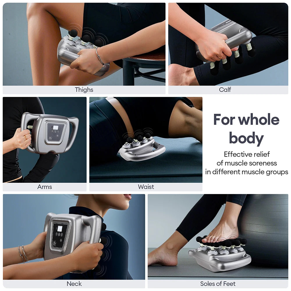 16-Head Fascia High-Frequency Vibration Body Massager For Back, Waist, Neck, and Shoulders