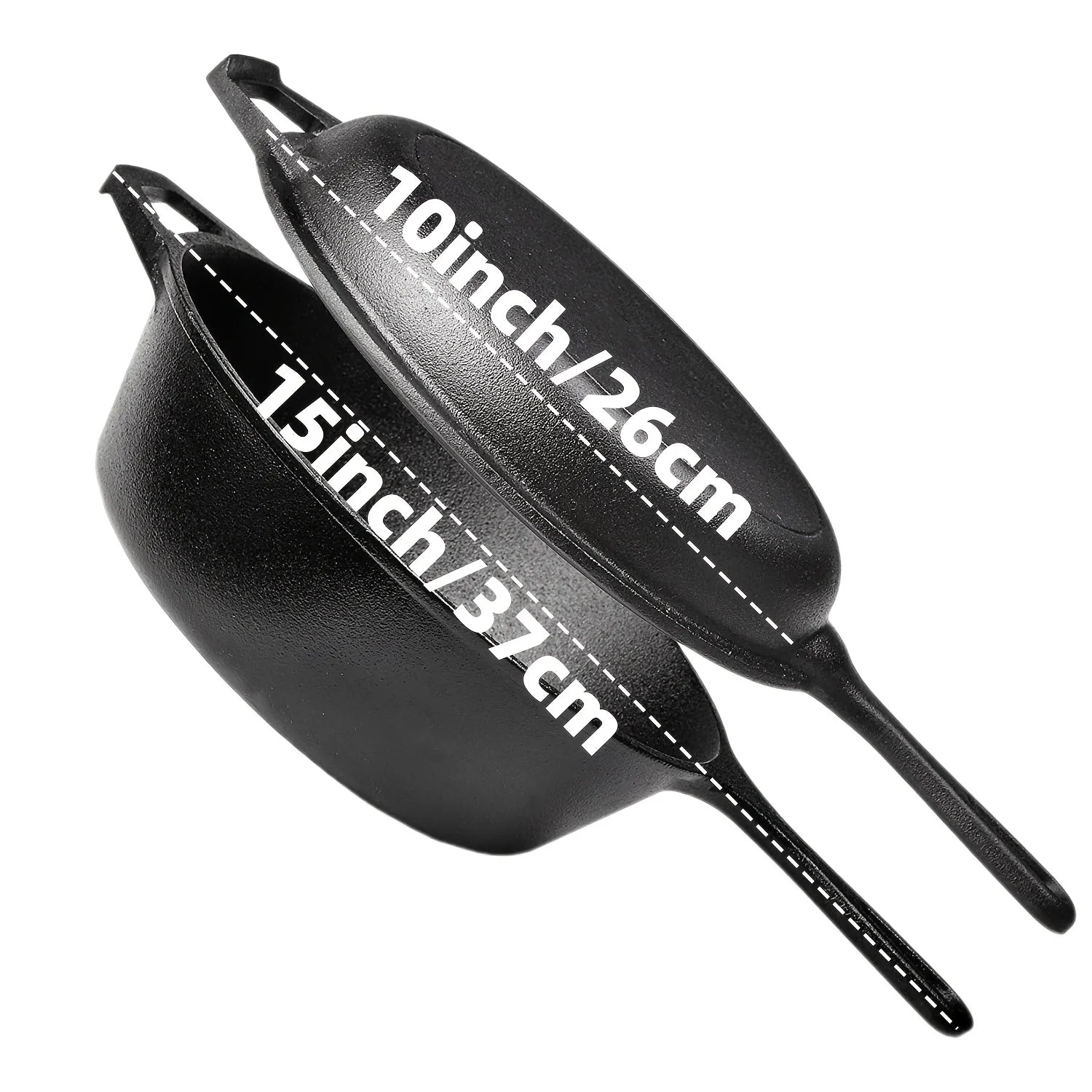 3PCS Cast Iron Skillet Set (6/8/10 Inch)  Pre-Seasoned, Non-Stick Heavy-Duty Pans