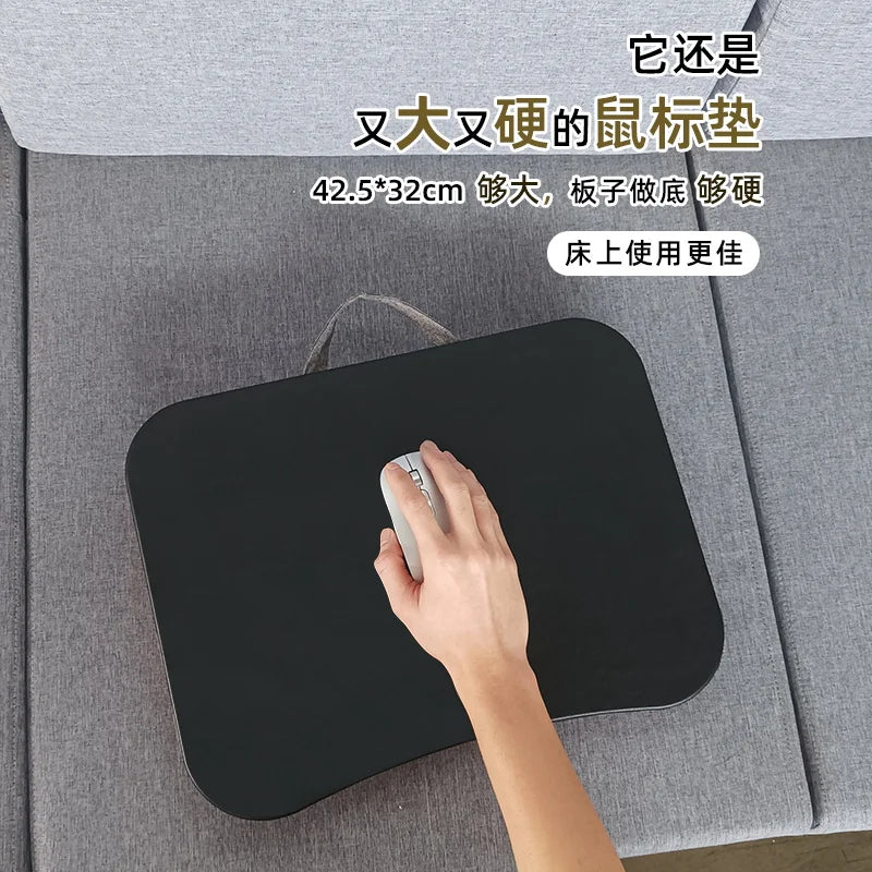 Multifunctional Laptop Desk With Foam Particle Filled Cushion & Hard Mouse Pad