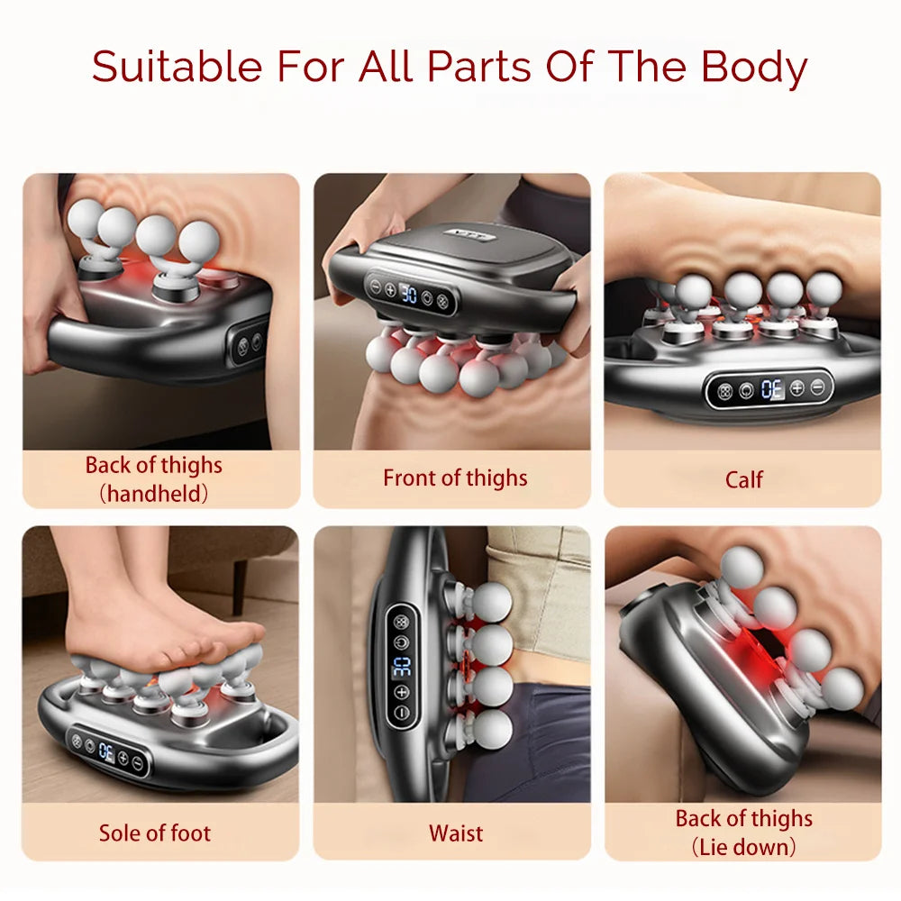16-Head Fascia High-Frequency Vibration Body Massager For Back, Waist, Neck, and Shoulders