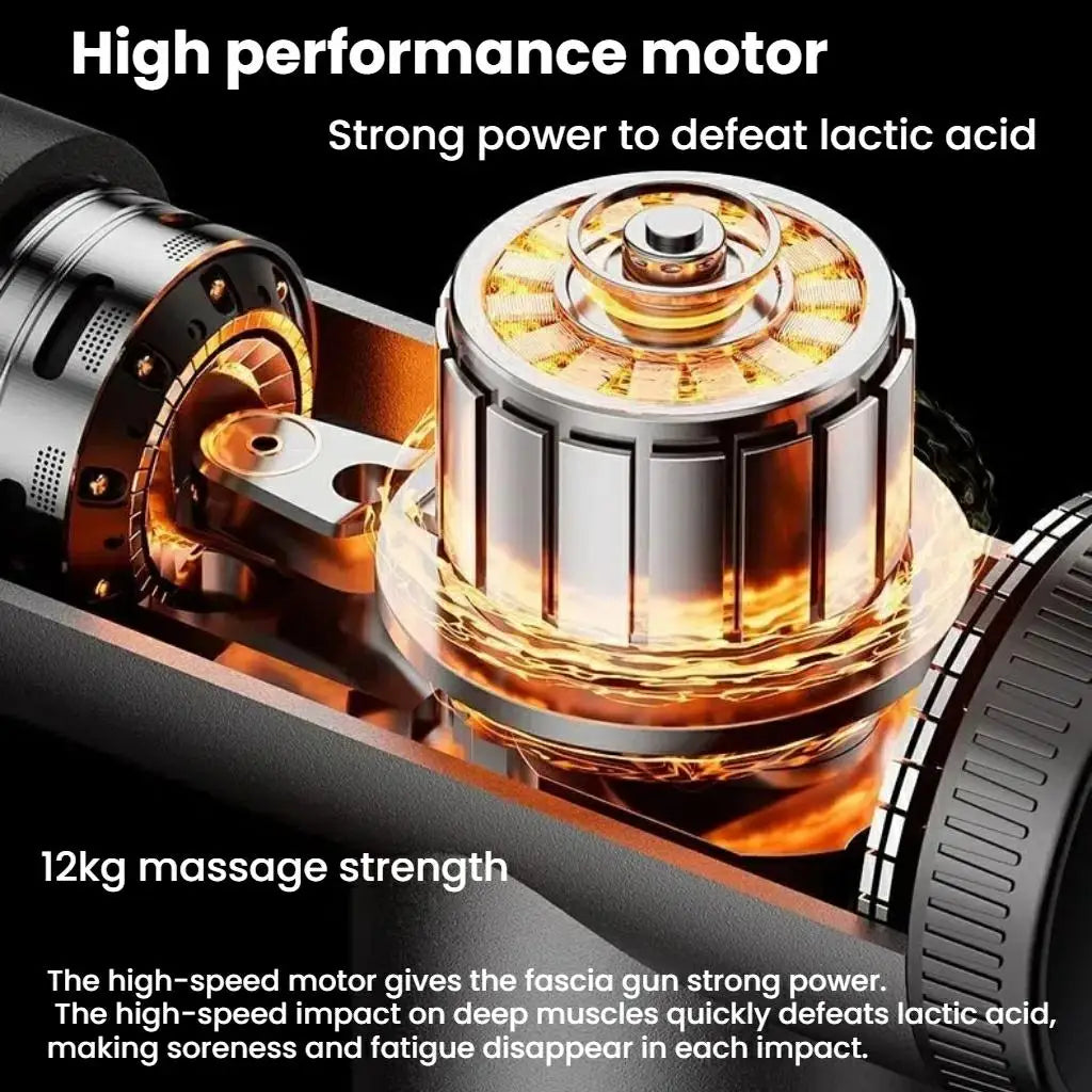 Rechargeable Cordless Massage Machine with 8 Attachments Deep Tissue Muscle Relaxation