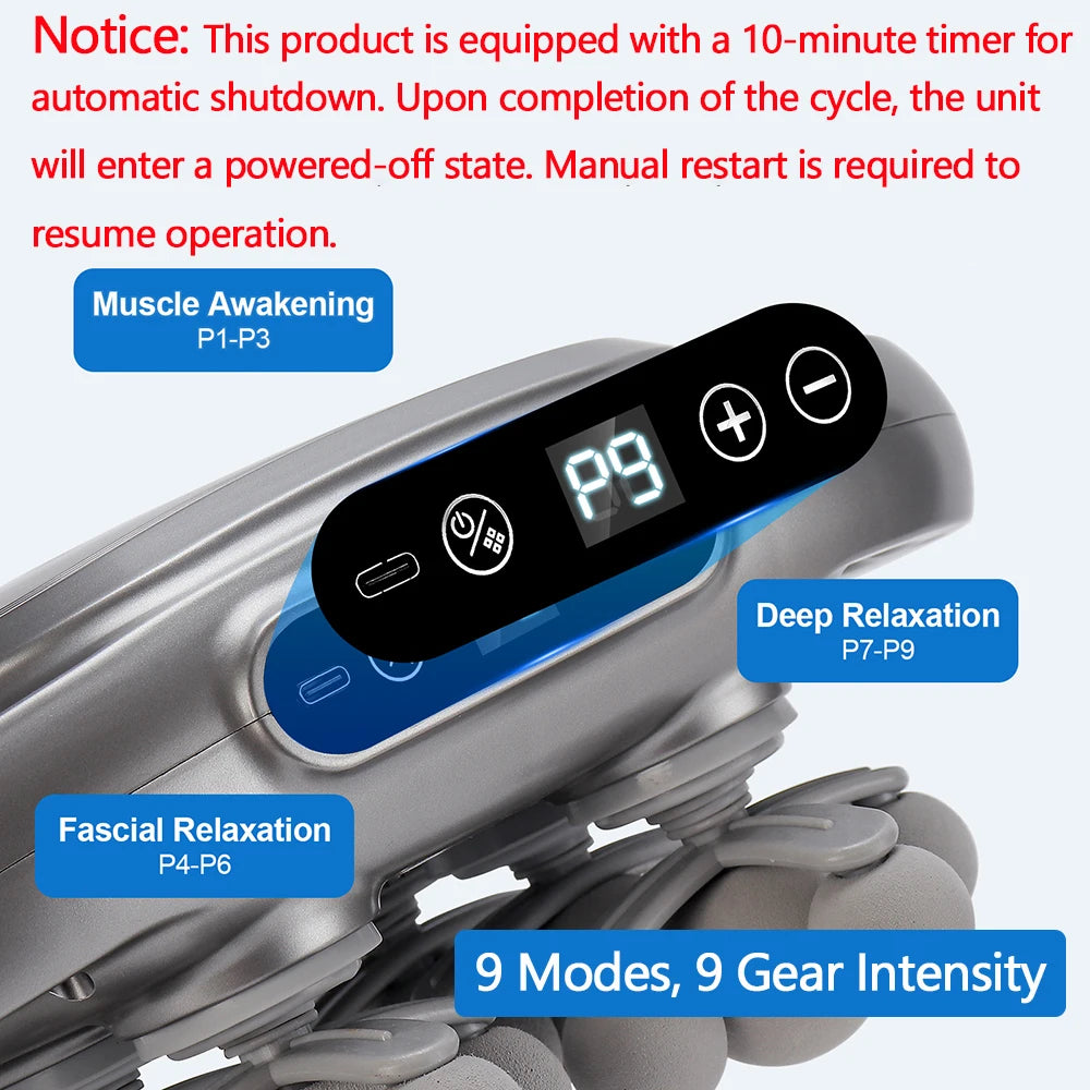 16-Head Fascia High-Frequency Vibration Body Massager For Back, Waist, Neck, and Shoulders
