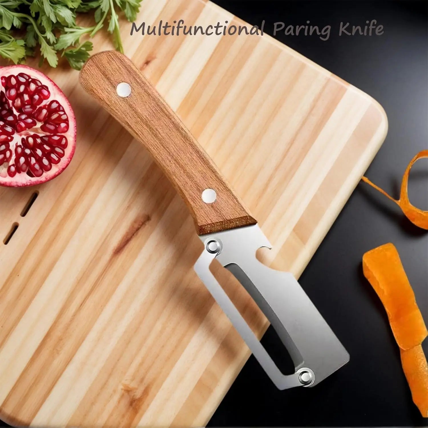 2 PCS Premium Vegetable Peeler Set Stainless Steel Blade with Wooden Handle and Includes Bottle Opener - Lovies Kitchenwares