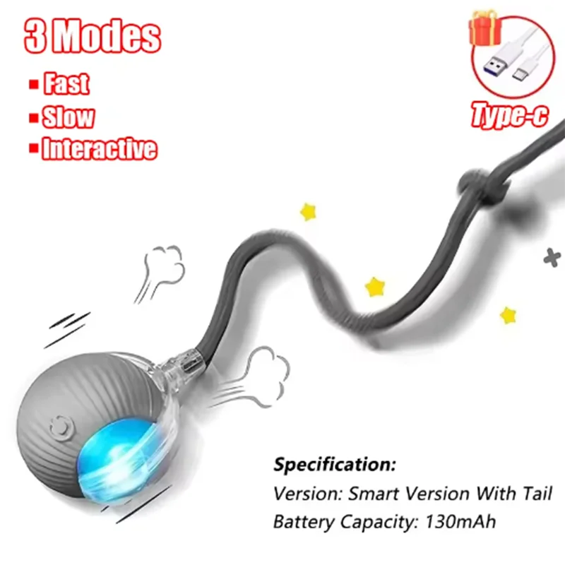 Intelligent interactive cat ball long-lasting and durable easy to clean intelligent obstacle avoidance