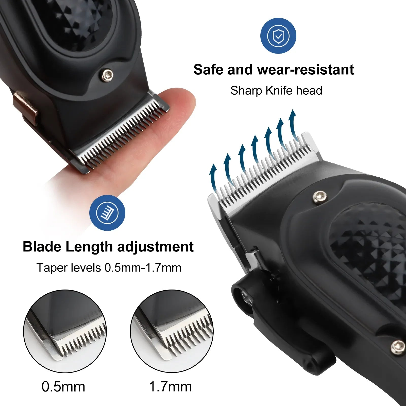 Electric Hair Clipper USB Rechargeable Cordless Beard Trimmer For Men With Electric Hair Clipper Trimming Tool