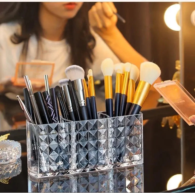 1Pcs/2Pcs Diamond Patterned Mirror Cabinet Storage Box, Multi-Room Multi-Use Storage Box