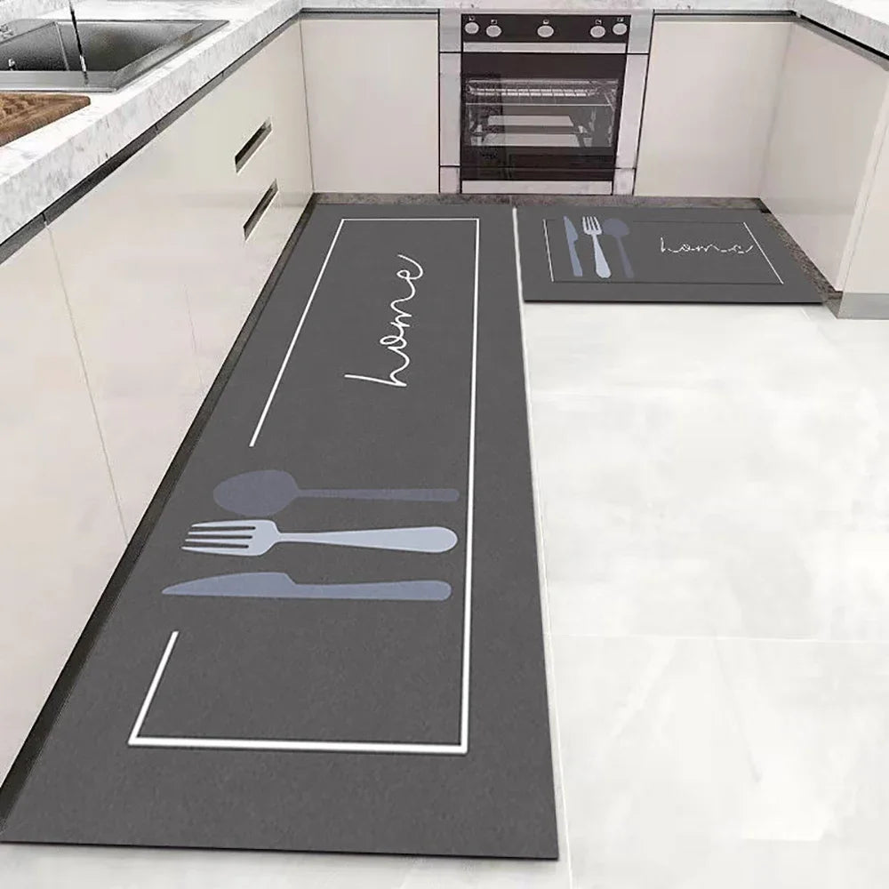 Kitchen Floor Mat Soft Washable Anti-Slip Carpet