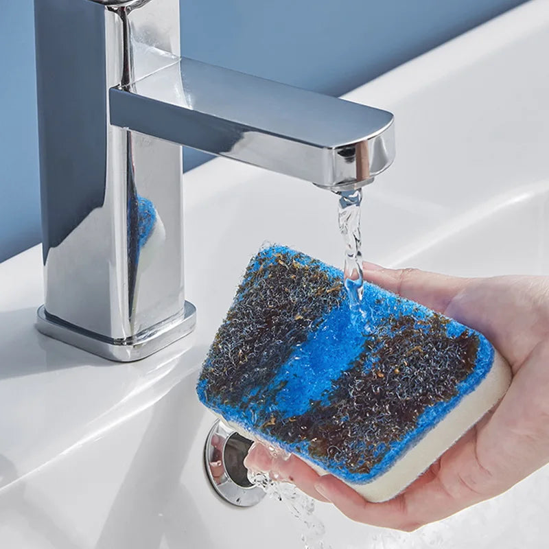 Bathroom Sponge Cleaning Brush Multi-Functional Tool With Long Removable Handle