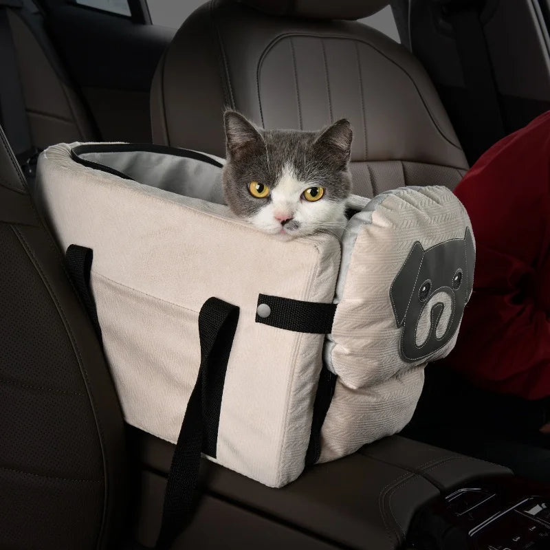 Travel Pet Car Seat Cover Foldable Hammock, Pet Harness & Bag Basket
