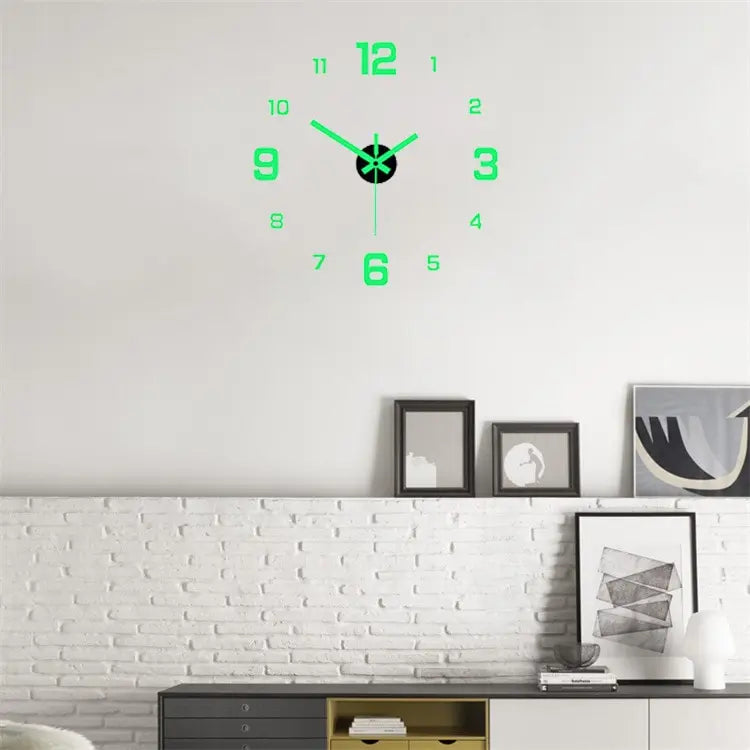 Creative Simple Luminous Wall Sticker Digital Clock