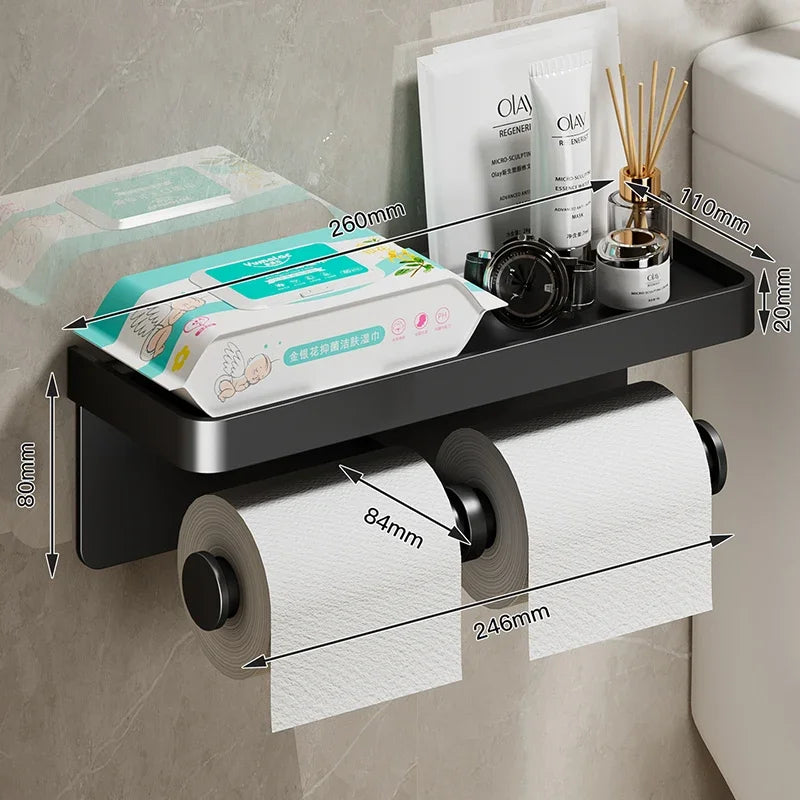 Shelf Accessories Wall Mount & Toilet Paper Holder