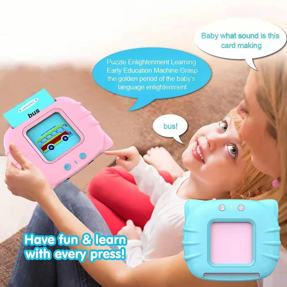 Early Education Flash Card Learning Toys Talking Flashcards for Kids Preschool English Electronic Audio Book Machine