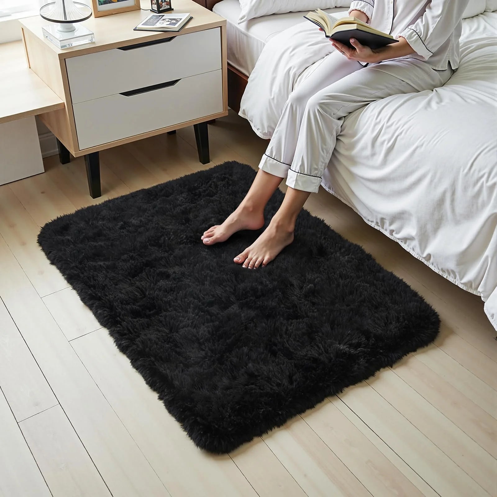 Tie-Dye Plush Carpet Non-Slip Multi-Room Decoration Soft Fluffy Home Mat