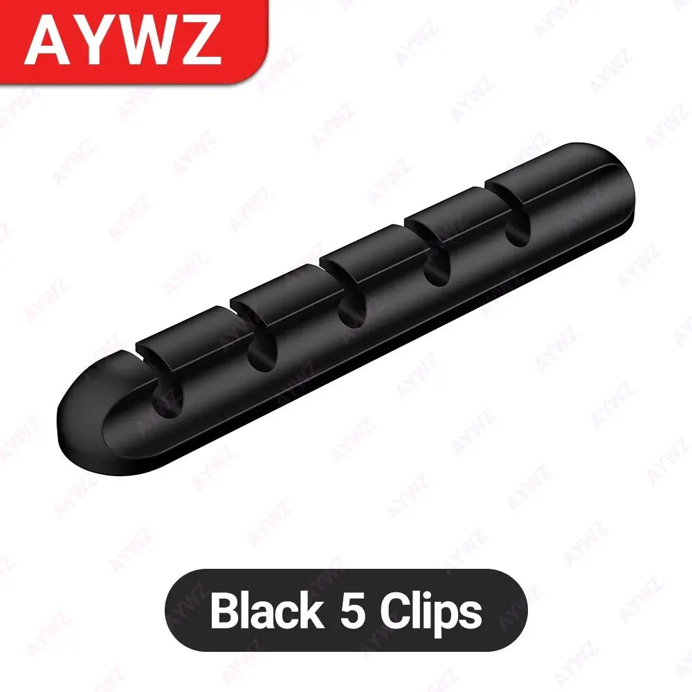 Adhesive Cable Clip Holder For Wire Organizer With USB Charging Cable