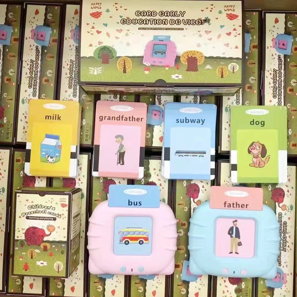 Early Education Flash Card Learning Toys Talking Flashcards for Kids Preschool English Electronic Audio Book Machine