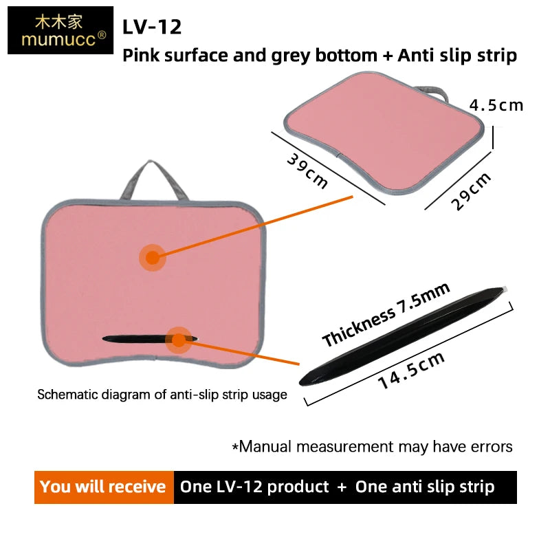 Multifunctional Laptop Desk With Foam Particle Filled Cushion & Hard Mouse Pad