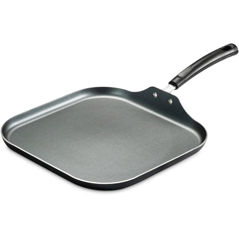 Nonstick Square Griddle Aluminum Dishwasher Safe Pan For Breakfast Lunch Dinner Cooking With Lightweight Handle