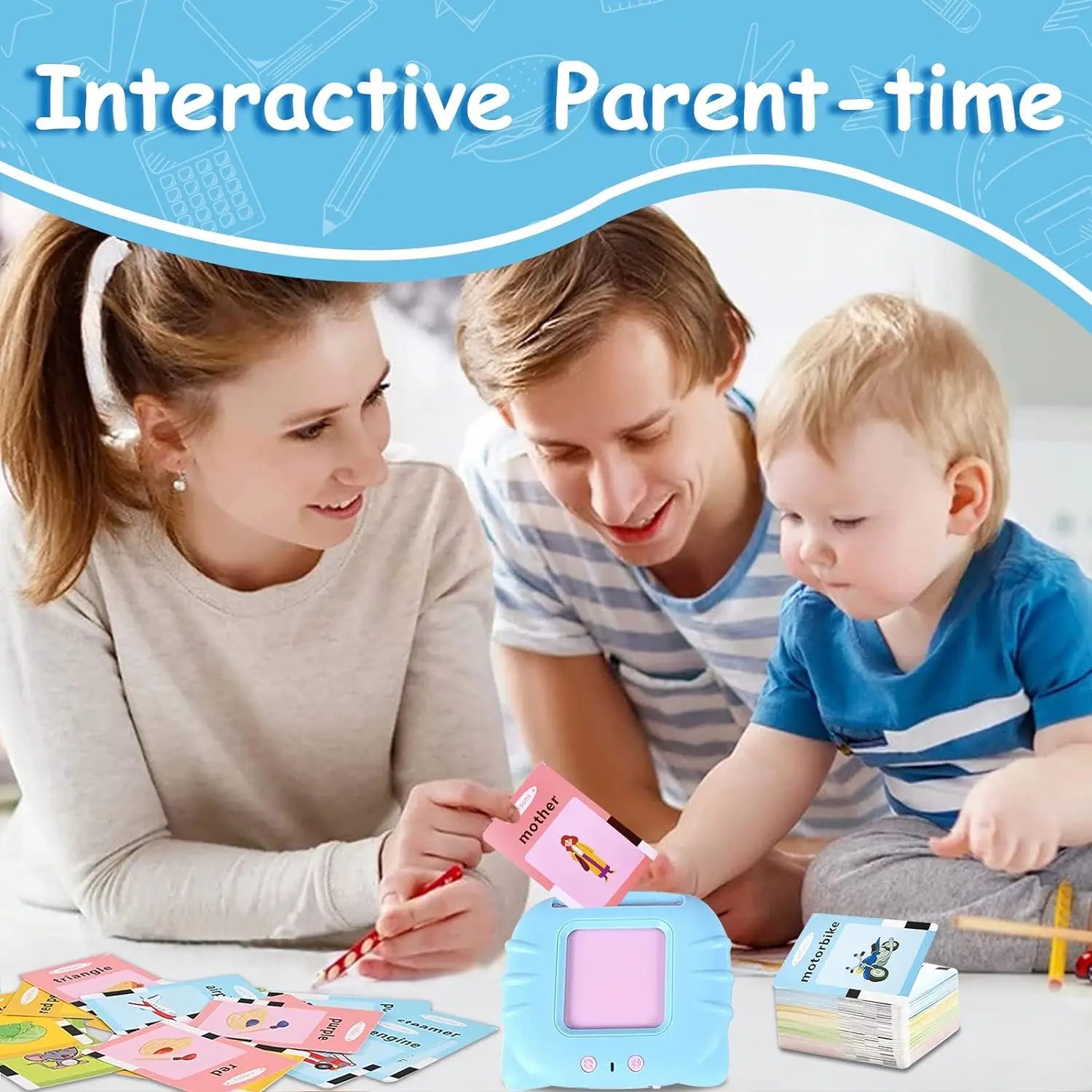 Early Education Flash Card Learning Toys Talking Flashcards for Kids Preschool English Electronic Audio Book Machine