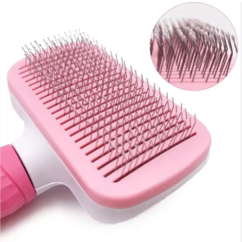 Self Cleaning Pet Brush Comb For Pet Hair Removal And Grooming Tool Pet Accessory