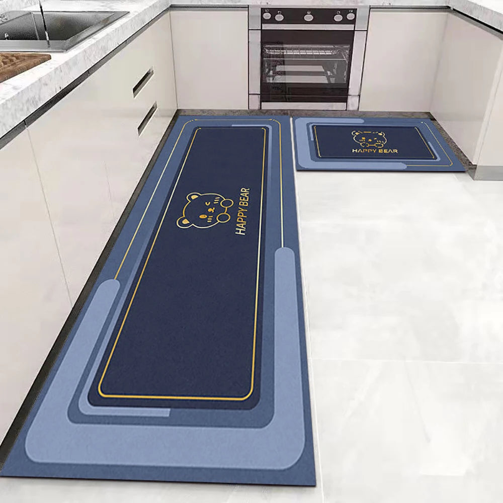 Kitchen Floor Mat Soft Washable Anti-Slip Carpet