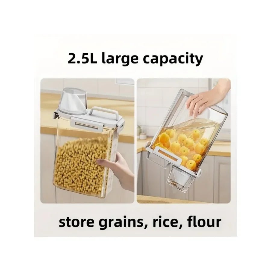 2.5L Covered Moisture-proof Sealed Storage Container - Used for Grain, Nut, Flour, Rice Food Storage Boxes - Lovies Kitchenwares