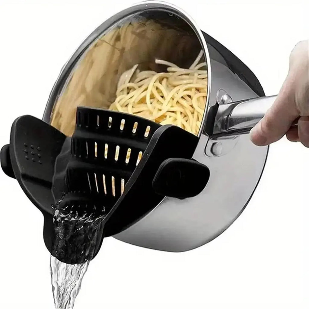 Adjustable Silicone Clip-On Strainer for Pots