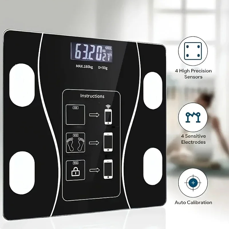 Intelligent Digital Body Scale With Backlit LED Screen Display Weighing Up To 400