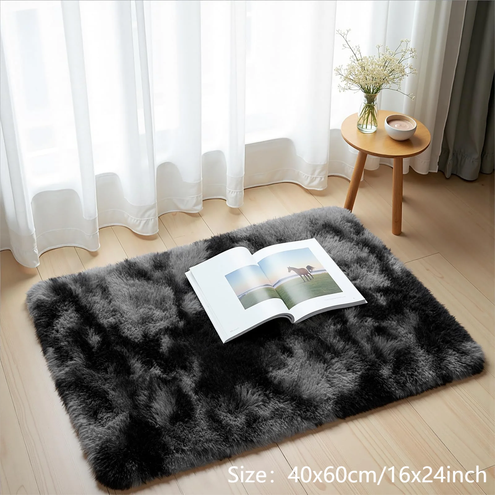 Tie-Dye Plush Carpet Non-Slip Multi-Room Decoration Soft Fluffy Home Mat