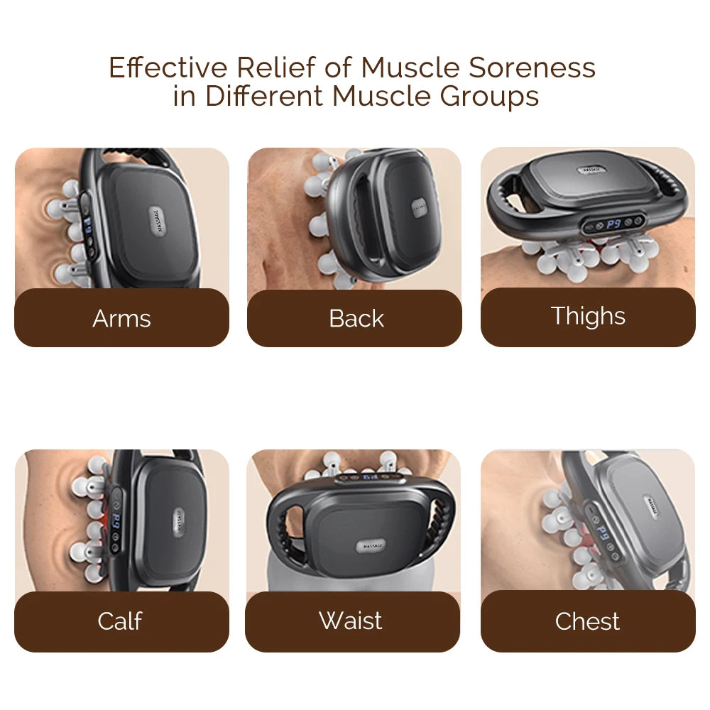 16-Head Fascia High-Frequency Vibration Body Massager For Back, Waist, Neck, and Shoulders