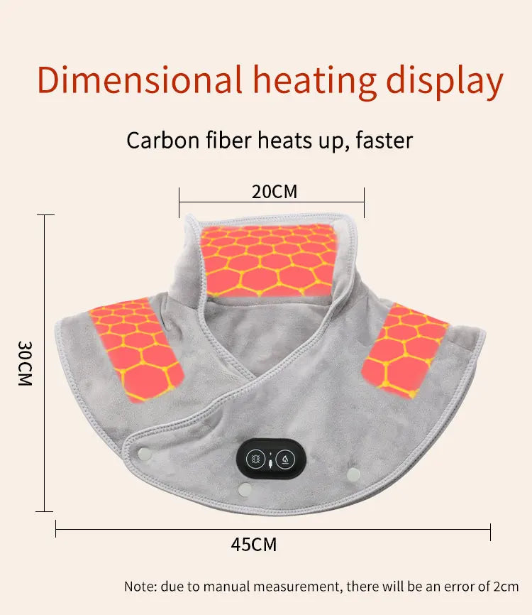 USB Electric Heating Neck & Shoulder Massager Wrap Pad