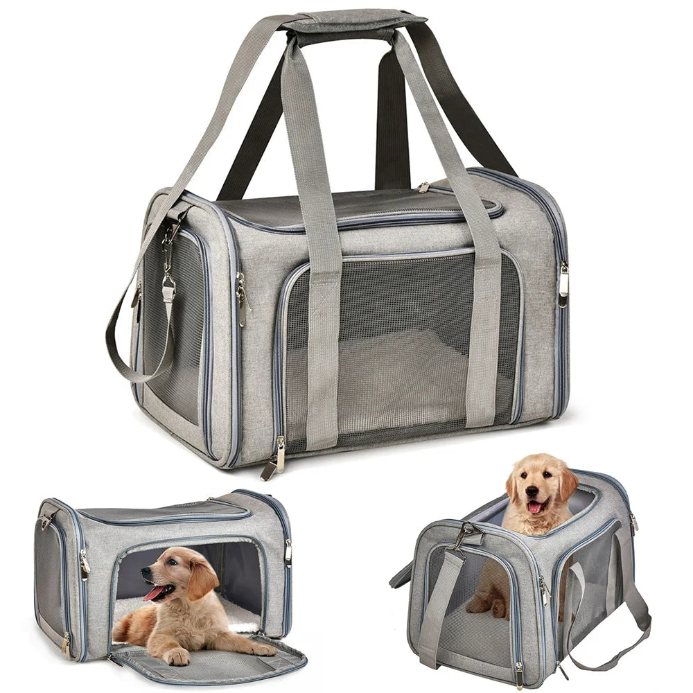 Soft Side Pet Backpack Travel Bag Carrier For Small Pets