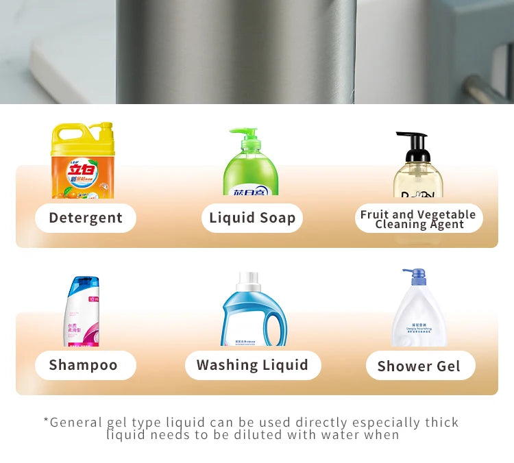 Kitchen Soap and/or Hand Sanitizer Automatic Sensor With Smart Electric Dispenser 304 Stainless Steel