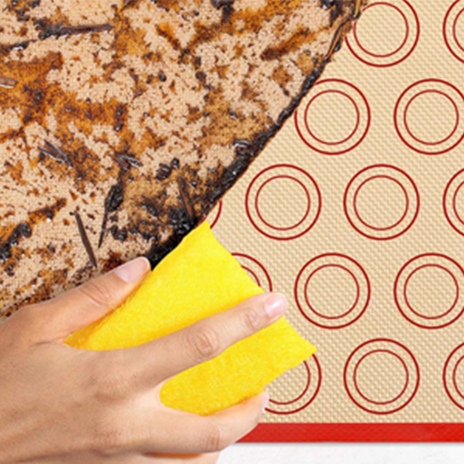 1PC Silicone Baking Mat for Oven, Reusable Non Stick Heat Resistant Bakeware Liner