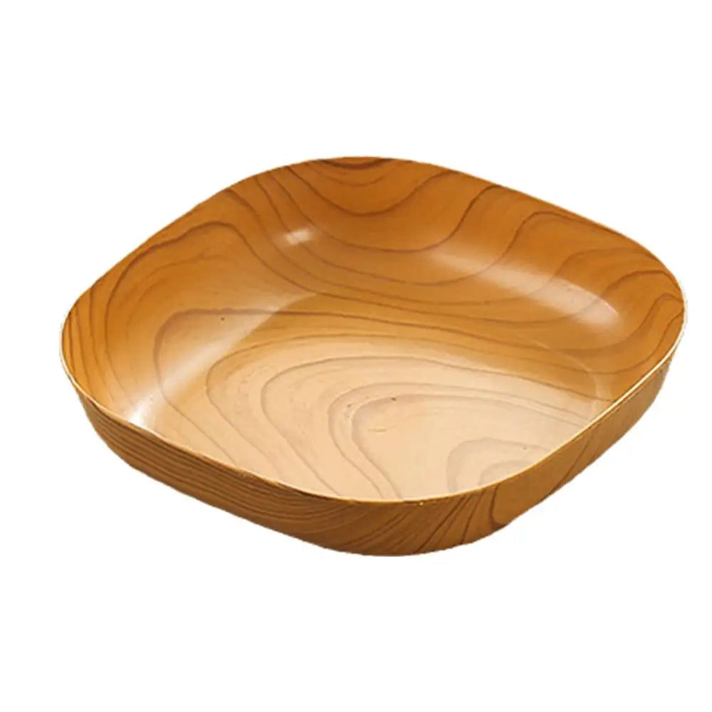 10PCS Japanese-style Plastic Dish Multifunctional Simple Imitation Wood Grain Bone Spitting Dish
