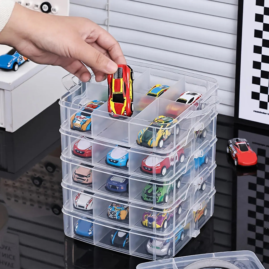 1pc Transparent toy &  multi-purpose dustproof and moisture-proof portable storage box.