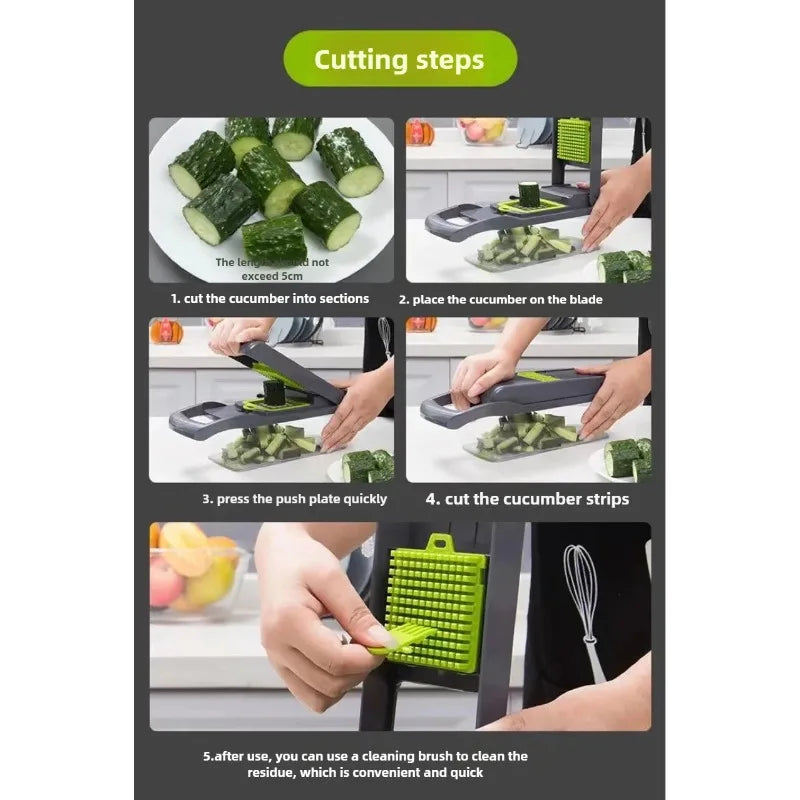 Multi-Functional Kitchen Vegetable Cutter, Dicer, Slicer, Grater, Magic Tool