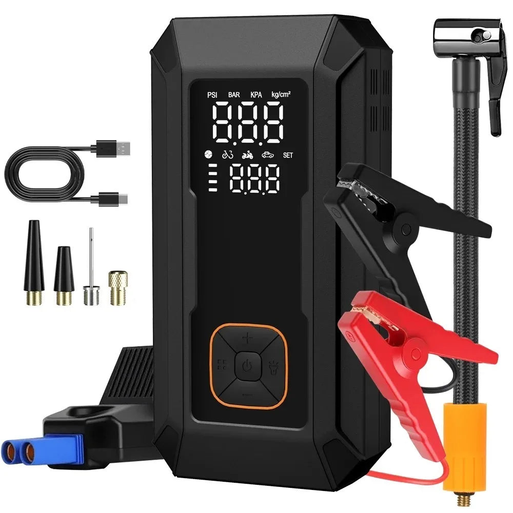 Car Jump Starter with Air Pump 4000A Jump Starter & 150PSI Air Compressor, Portable Auto Power Bank ,Tire Inflator, LED Light