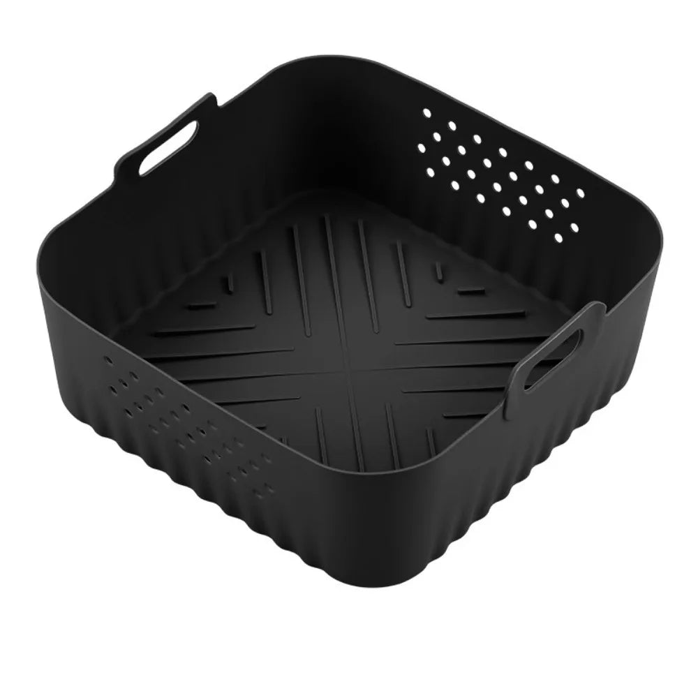 22.5cm Silicone Air Fryer Liners Reusable Non-Stick Basket 5-8QT Air Fryer Accessories