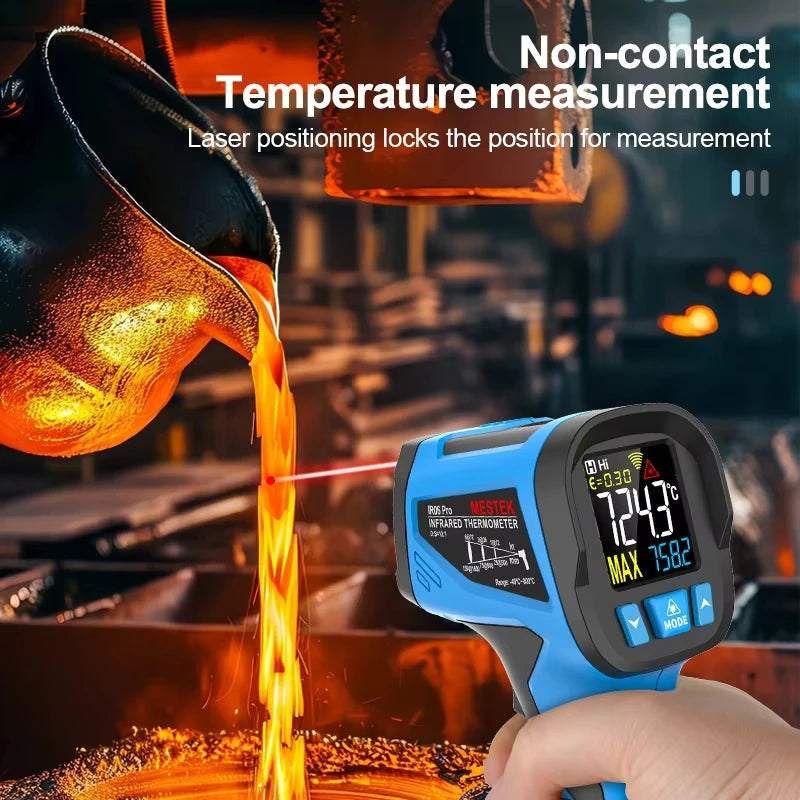 -40 to 800 Degree Digital Infrared Laser Thermometer Non-Contact