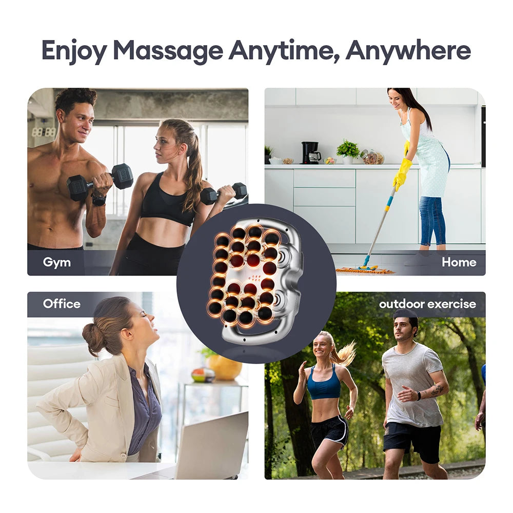 16-Head Fascia High-Frequency Vibration Body Massager For Back, Waist, Neck, and Shoulders