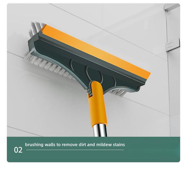 3 In 1 Cleaning Rotating Brush For Multi-Room With Long Handle and Crevice Brush